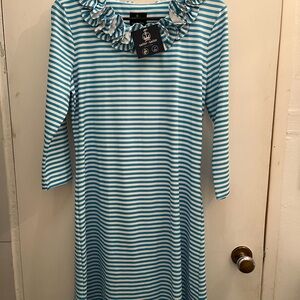 Blue Striped Women's Dress